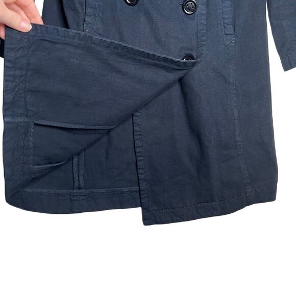 J. Crew Classic Twill Chino Coat Double Breasted 0 navy blue - Picture 13 of 16